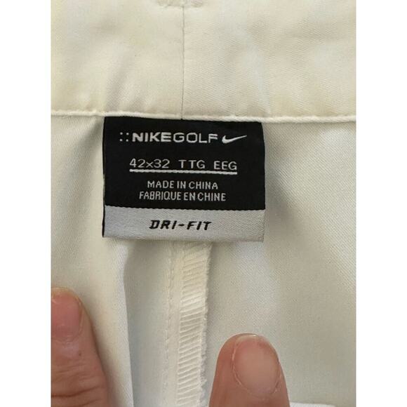 Nike Flex Men's White Golf Trousers Pants Size 42X32 - Picture 7 of 8